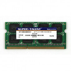 Super Talent Memory DDR3-1066 SODIMM 4GB Notebook W1066SB4GV